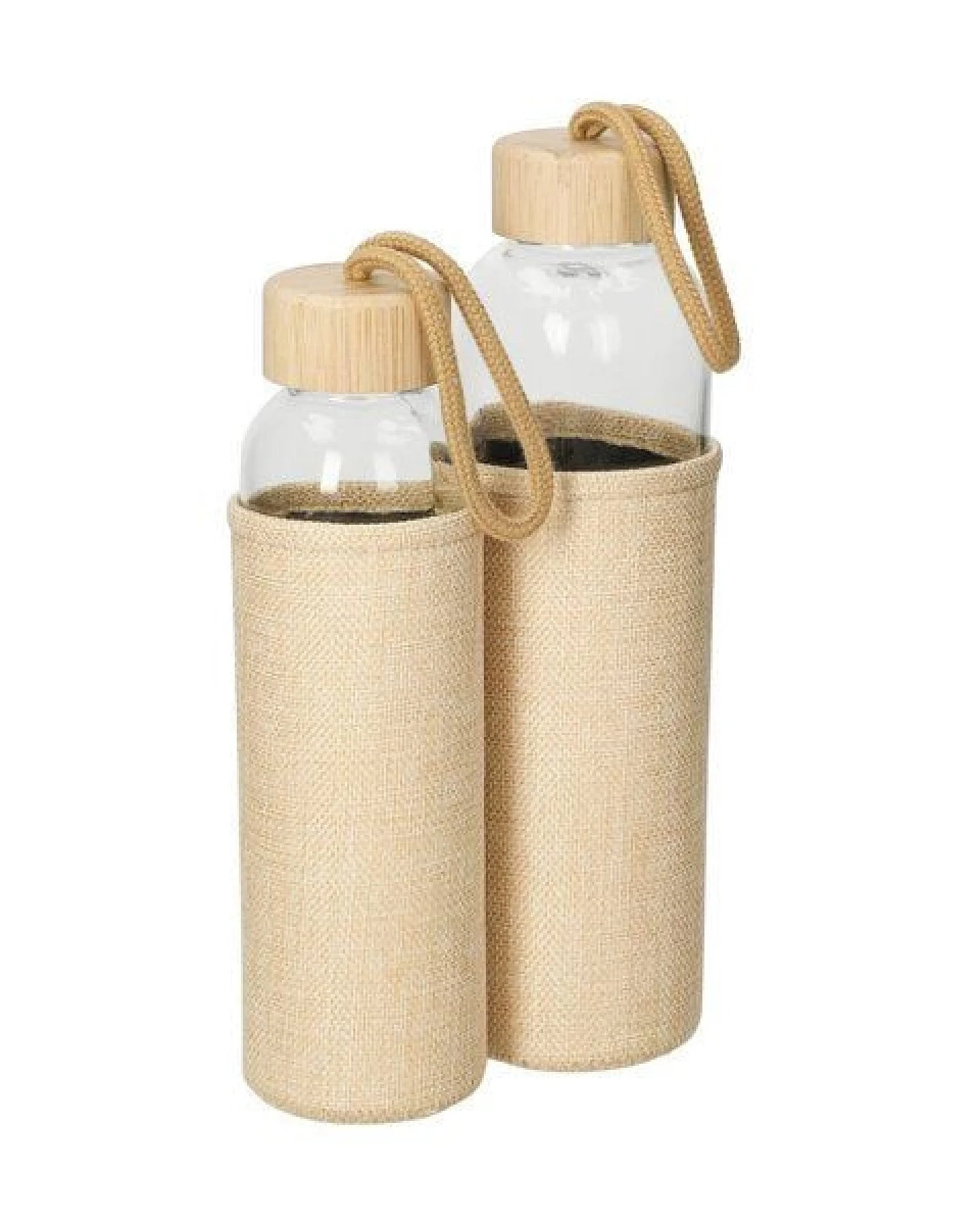 elasto Glasflasche mit Hülle "Natural" - Trinkflasche & Hülle für jeden Tag – Ansicht 4