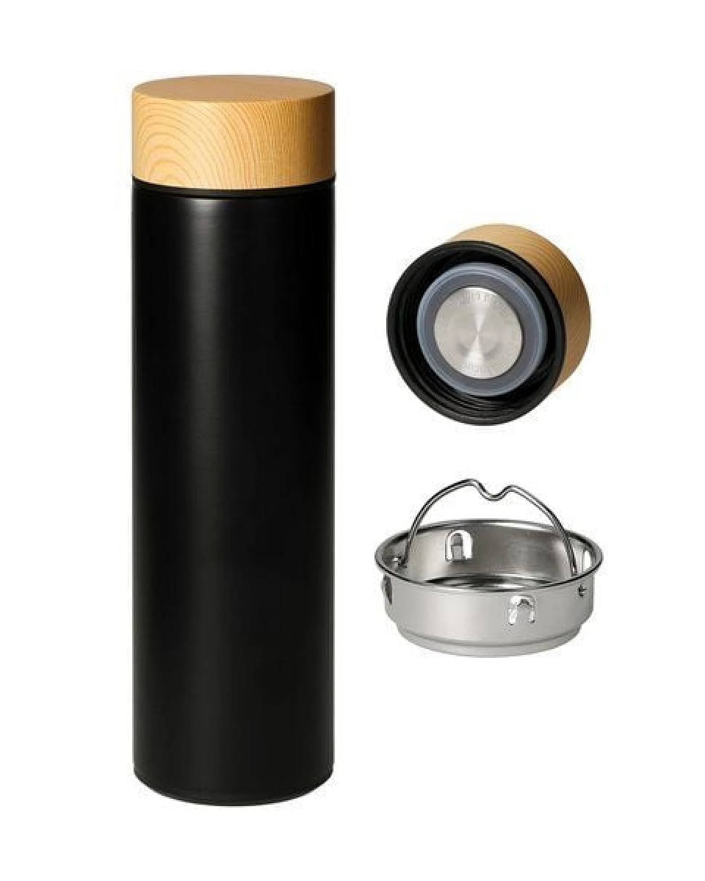elasto Vakuumflasche "Astana" - 450 ml Edelstahlflasche mit Siebeinsatz – Ansicht 2