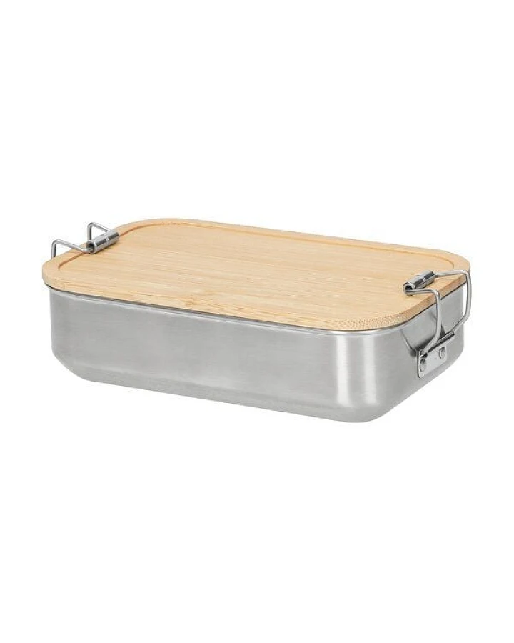 elasto Vorratsdose "Sagano" aus Aluminium mit Schneidbrett