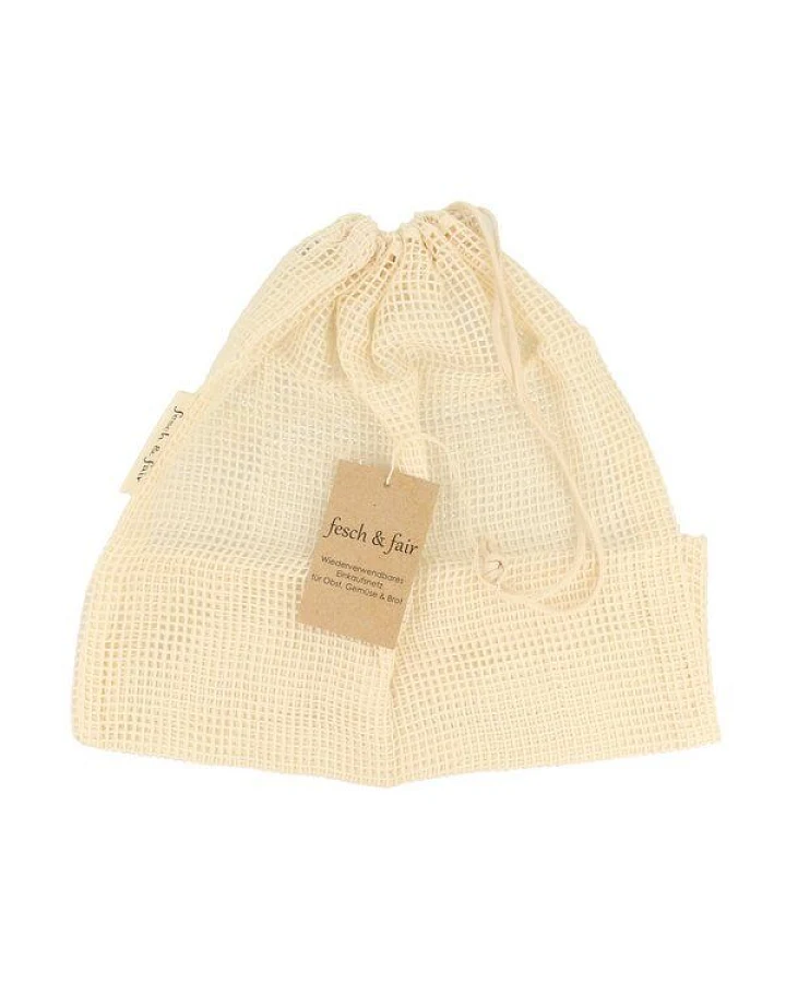 fesch & fair 12er Pack Einkaufsnetz Bio-Baumwolle & Vegan
