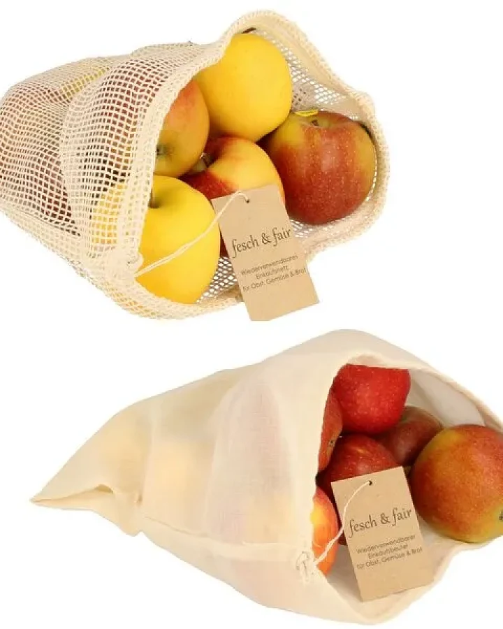 fesch & fair 6er-Set (Einkaufsbeutel & Obst- und Gemüsenetze)