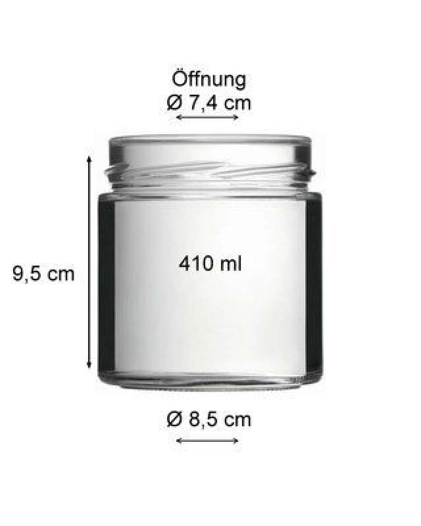 mikken Einmachglas Vorratsglas 400 ml mit Schraubverschluss PVC-frei – Ansicht 3