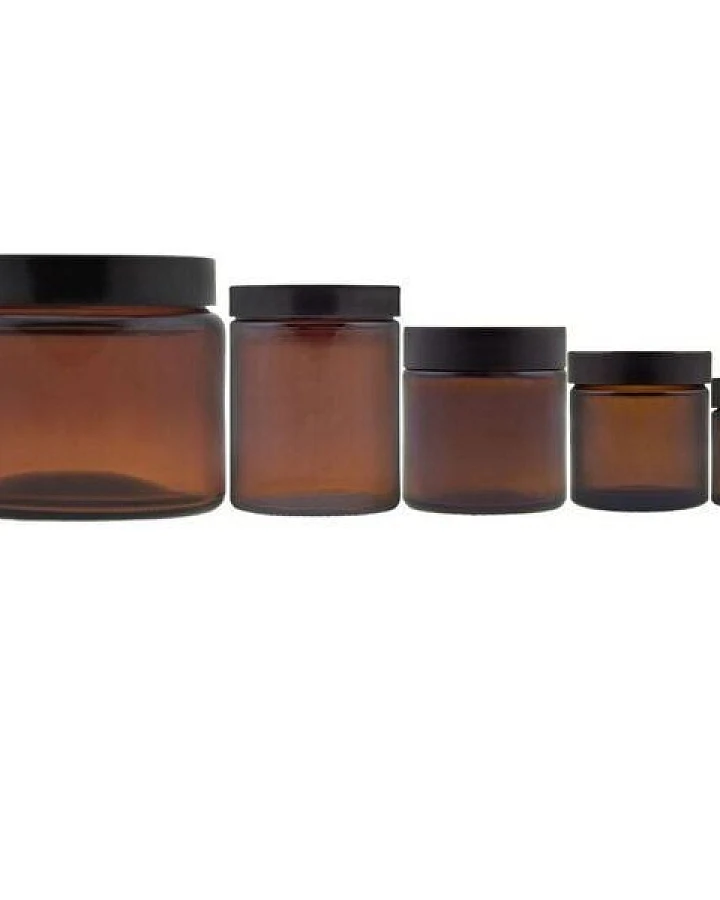 mikken Tiegel 30 / 60 / 120 / 180 / 500 ml Braunglas Deckel Cremetiegel