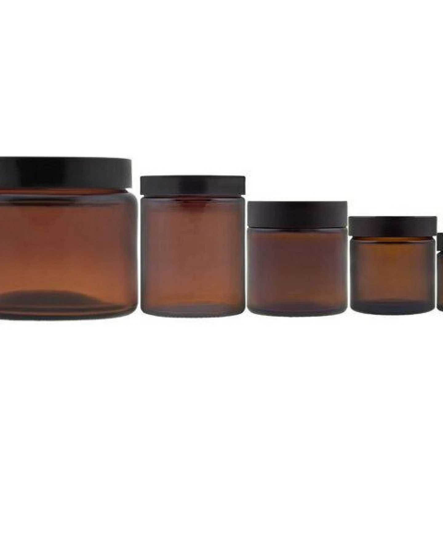 mikken Tiegel 30 / 60 / 120 / 180 / 500 ml Braunglas Deckel Cremetiegel – Ansicht 2