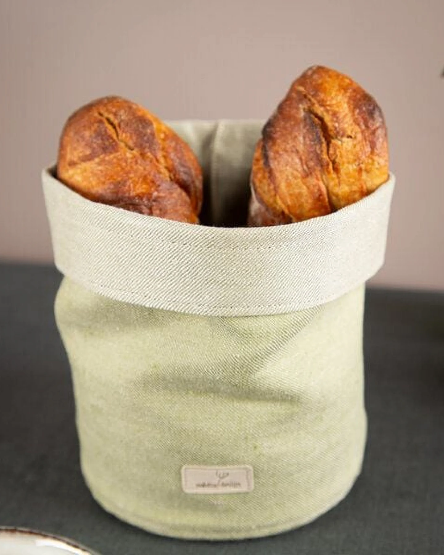 nahtur-design Brotkorb, Obstkorb oder Utensilo aus Bioleinen – Ansicht 3