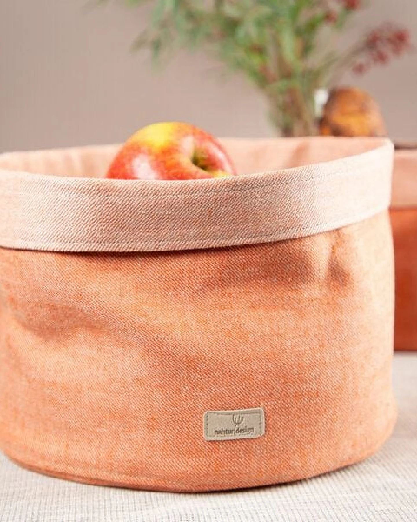 nahtur-design Brotkorb, Obstkorb oder Utensilo aus Bioleinen – Ansicht 3
