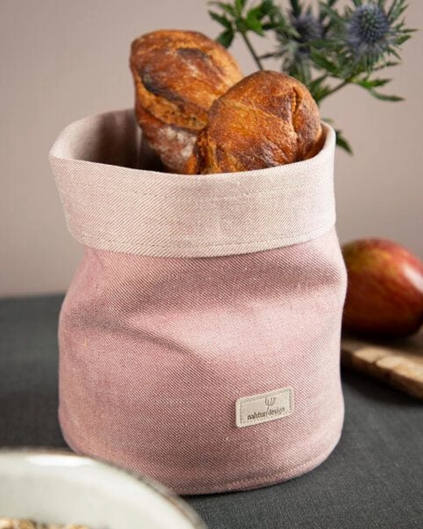 nahtur-design Brotkorb, Obstkorb oder Utensilo aus Bioleinen – Ansicht 4