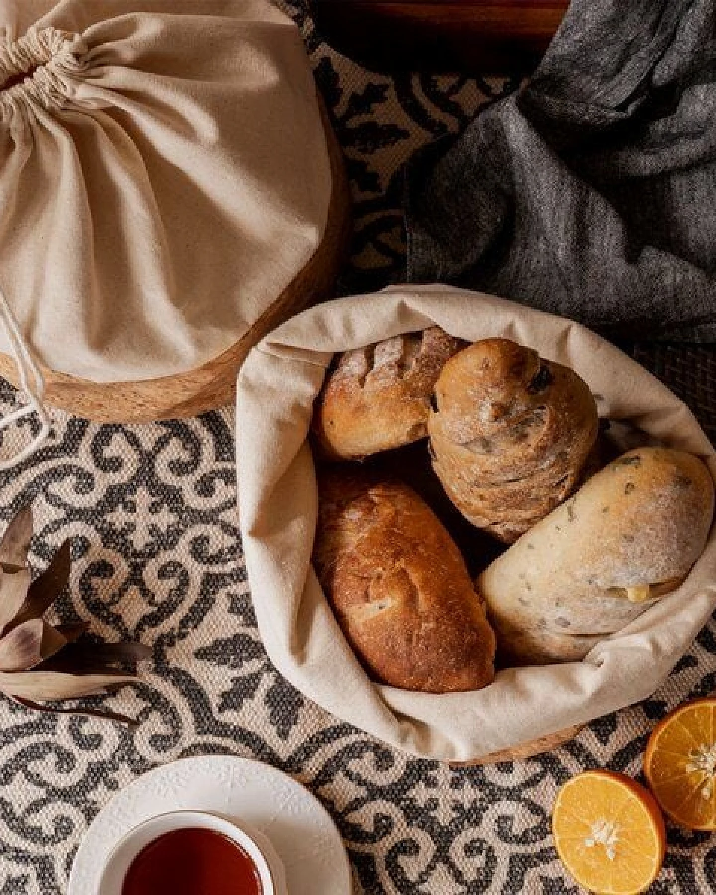 nuts innovations Brotkorb, Früchtekorb mit Kordel – Ansicht 3
