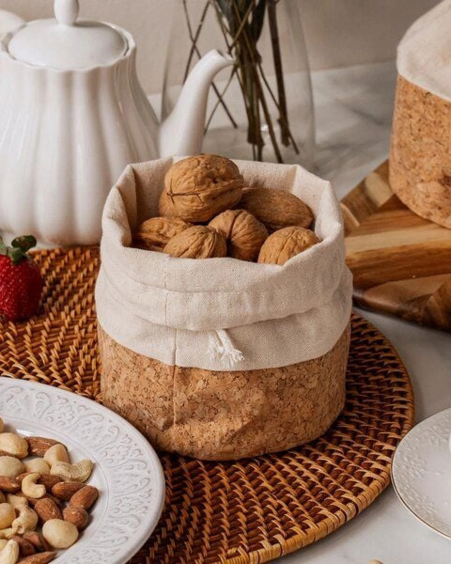 nuts innovations Brotkorb, Früchtekorb mit Kordel – Ansicht 4