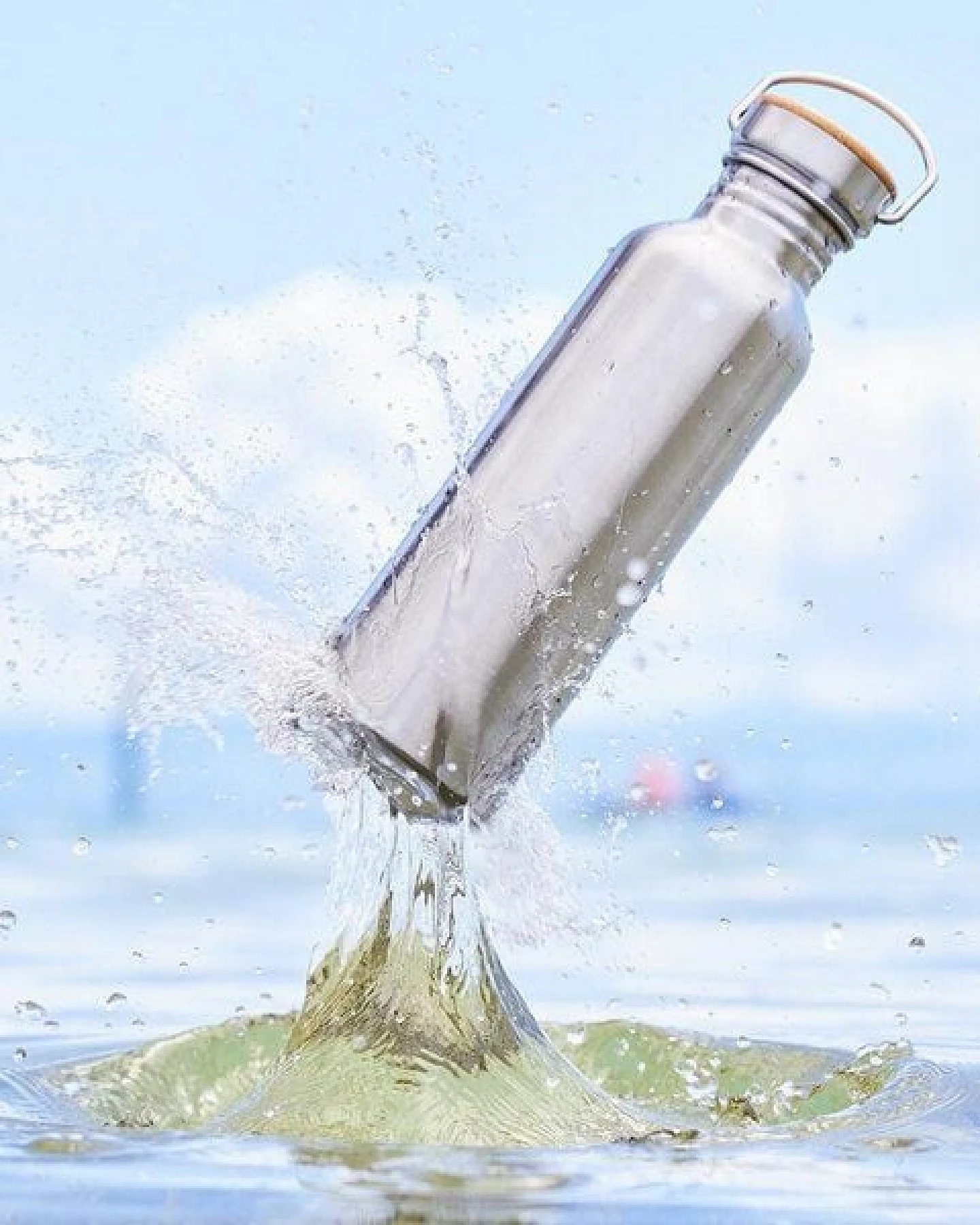 pandoo Wiederverwendbare Edelstahl Trinkflasche – Ansicht 3