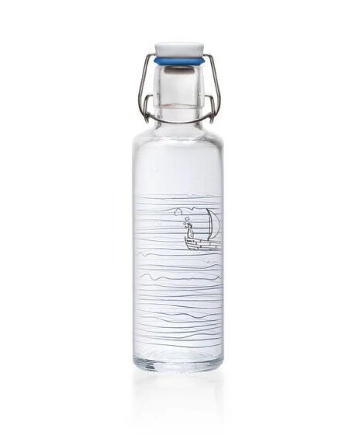 soulbottles soulbottle "heimat wasser" • Trinkflasche aus Glas • 0,6 l • auslaufsicher