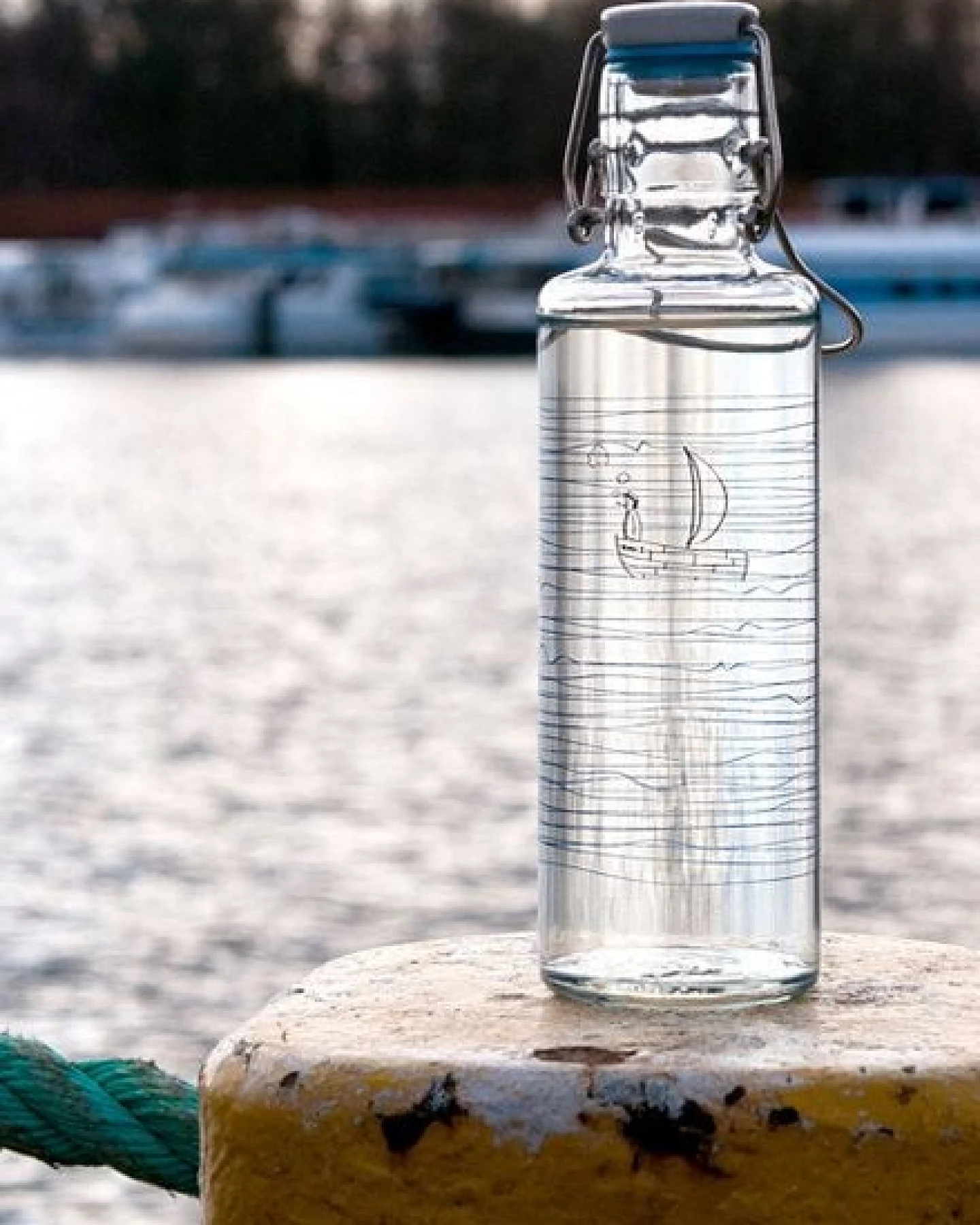 soulbottles soulbottle "heimat wasser" • Trinkflasche aus Glas • 0,6 l • auslaufsicher – Ansicht 3