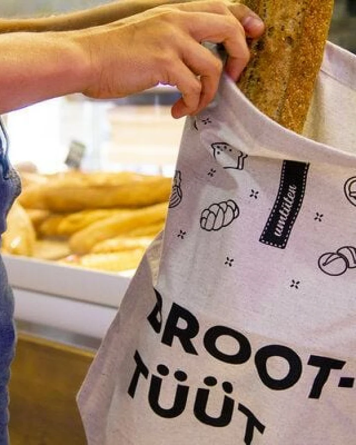 umtüten Brotbeutel aus Recyling Bio Baumwolle / plastikfrei / made in Germany