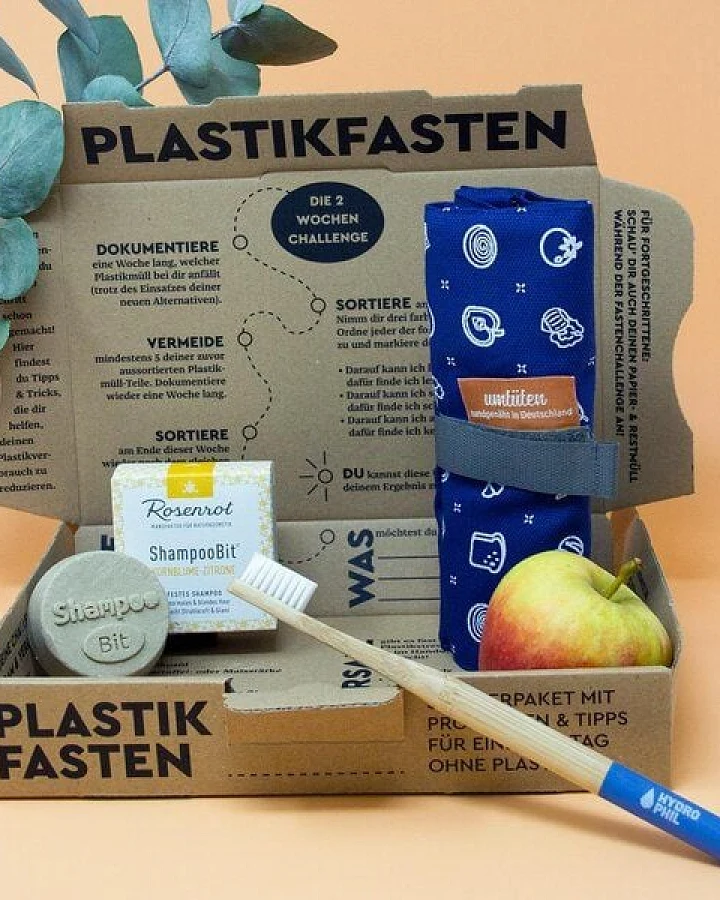 umtüten Plastikfasten Box / Starterpaket / nachhaltige Geschenkbox