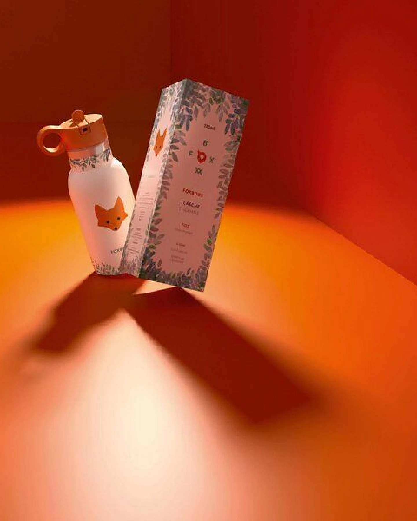 ÖKO FOXBOXX FOX Kinderflasche isoliert + Bürste Sportcap 0,35 - 0,5 - 0,75 – Ansicht 3