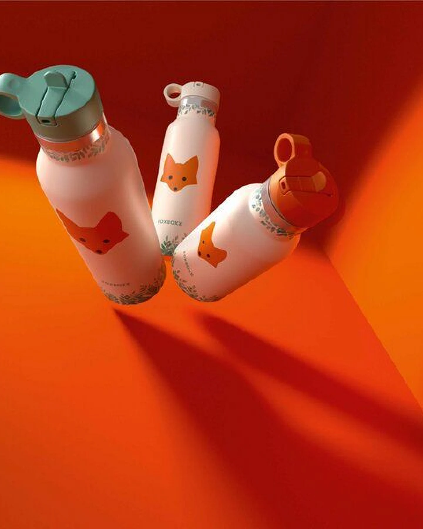 ÖKO FOXBOXX FOX Kinderflasche isoliert + Bürste Sportcap 0,35 - 0,5 - 0,75 – Ansicht 4
