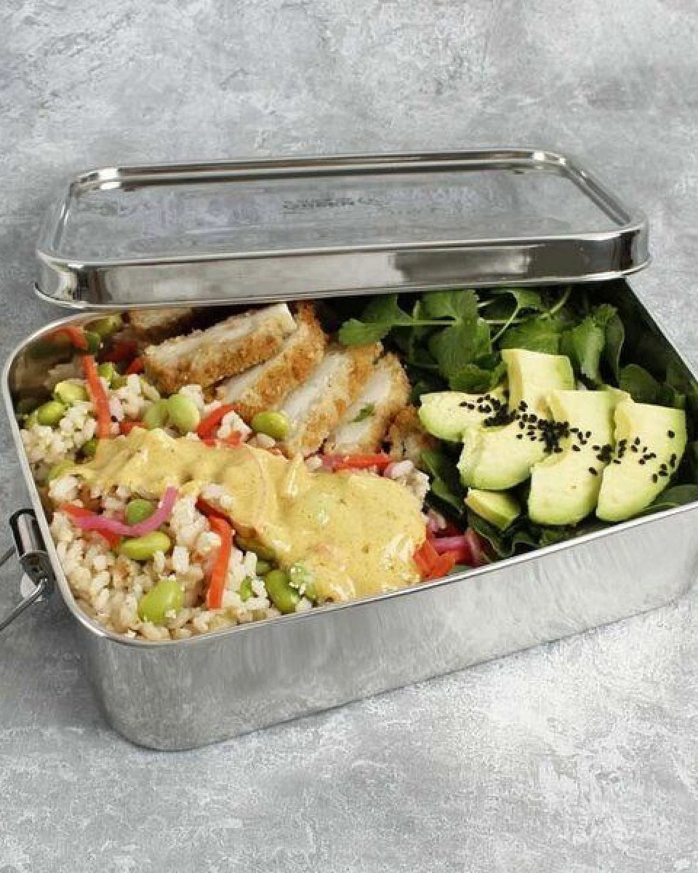 A Slice of Green Edelstahl Lunchbox auslaufsicher - Yanam – Ansicht 2