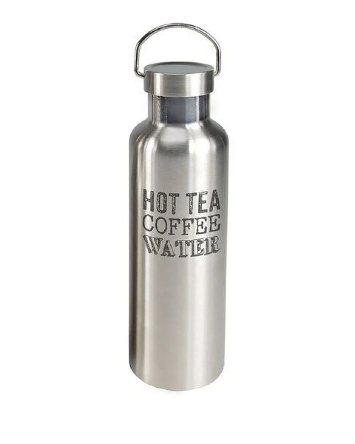 Contento ToGo Edelstahl Trinkflasche 750ml "Hot Tea Coffee Water"