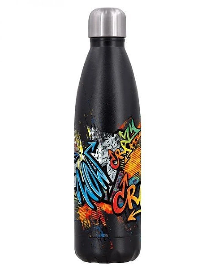 Dora's Dora’s Edelstahl-Thermoflasche "Graffiti" (500ml) – Urban Design – Vakuumisoliert