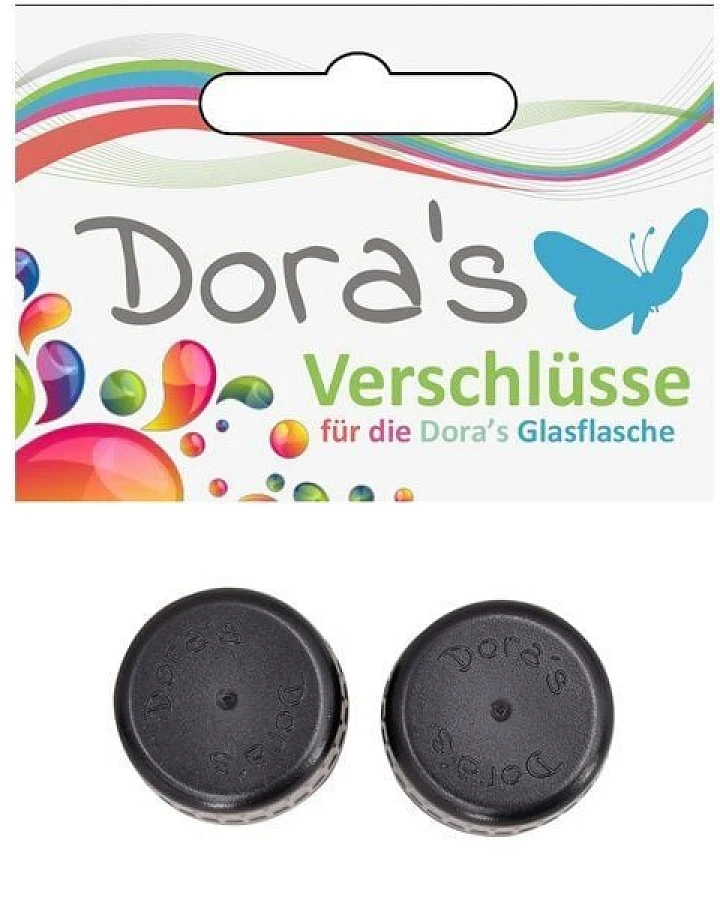 Dora's Dora’s Ersatz-Schraubverschluss (2er Set) für Glasflaschen – 100 % Auslaufsicher