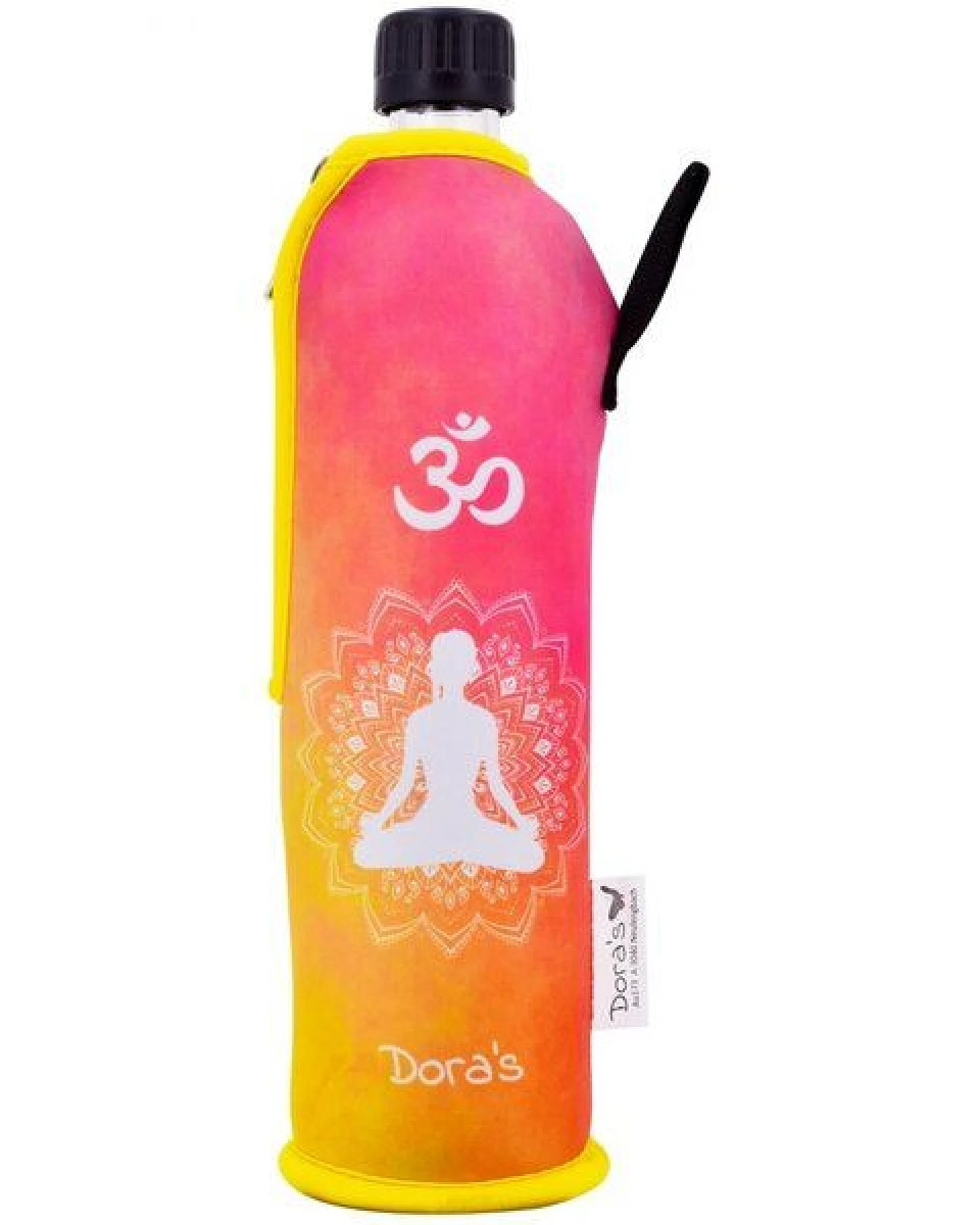 Dora's Dora’s Glas-Trinkflasche "Chakren" (0,5l) – Mit isolierender Neoprenhülle – Achtsamkeit – Ansicht 4