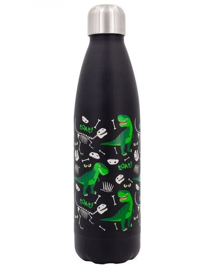 Dora's Dora’s Kinder-Thermoflasche "Dino" (500ml) – Doppelwandiger Edelstahl – Auslaufsicher
