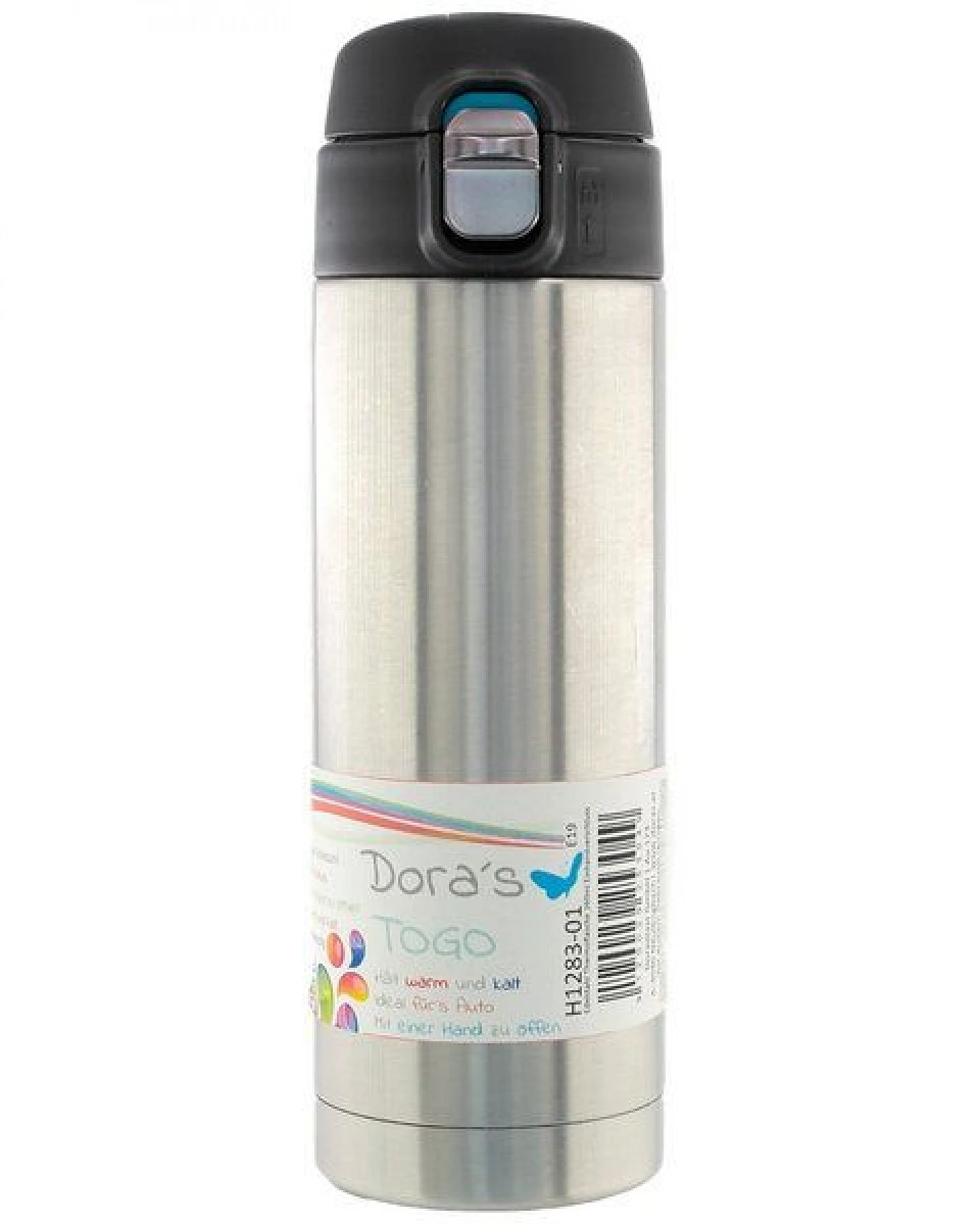Dora's Dora’s Thermobecher (360ml) – Einhandverschluss – Edelstahl & Vakuumisoliert – Ansicht 3