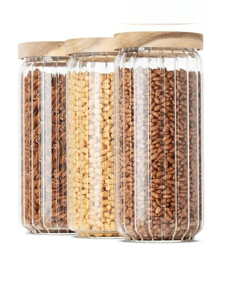 Econovo Vorratsgläser mit Holzdecke