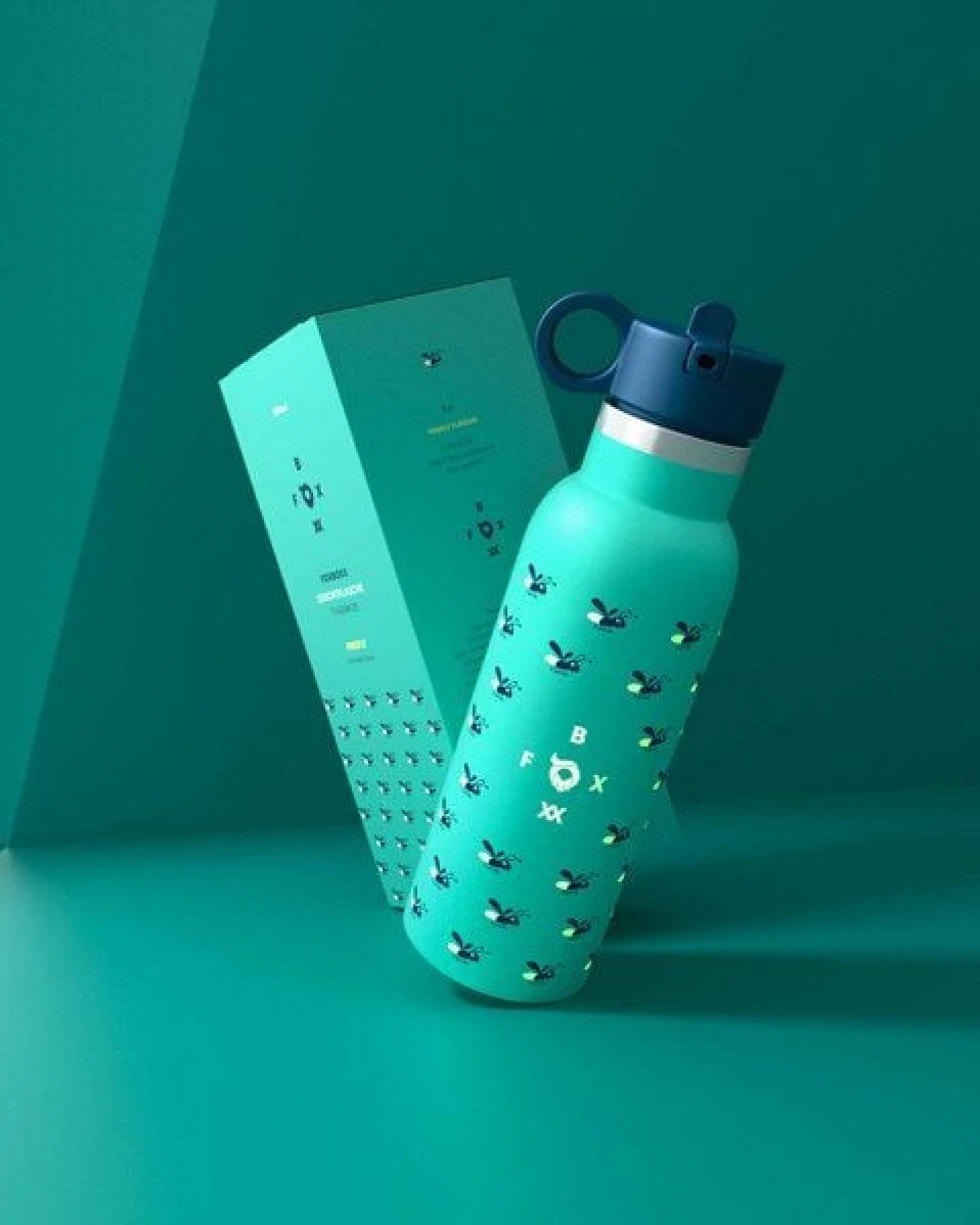 FOXBOXX FIREFLY Set,- FIREFLY LEUCHT Flasche 0,35 / 0,5 + Edelstahl Lunchbox special 800/1200ml Snackbox – Ansicht 3