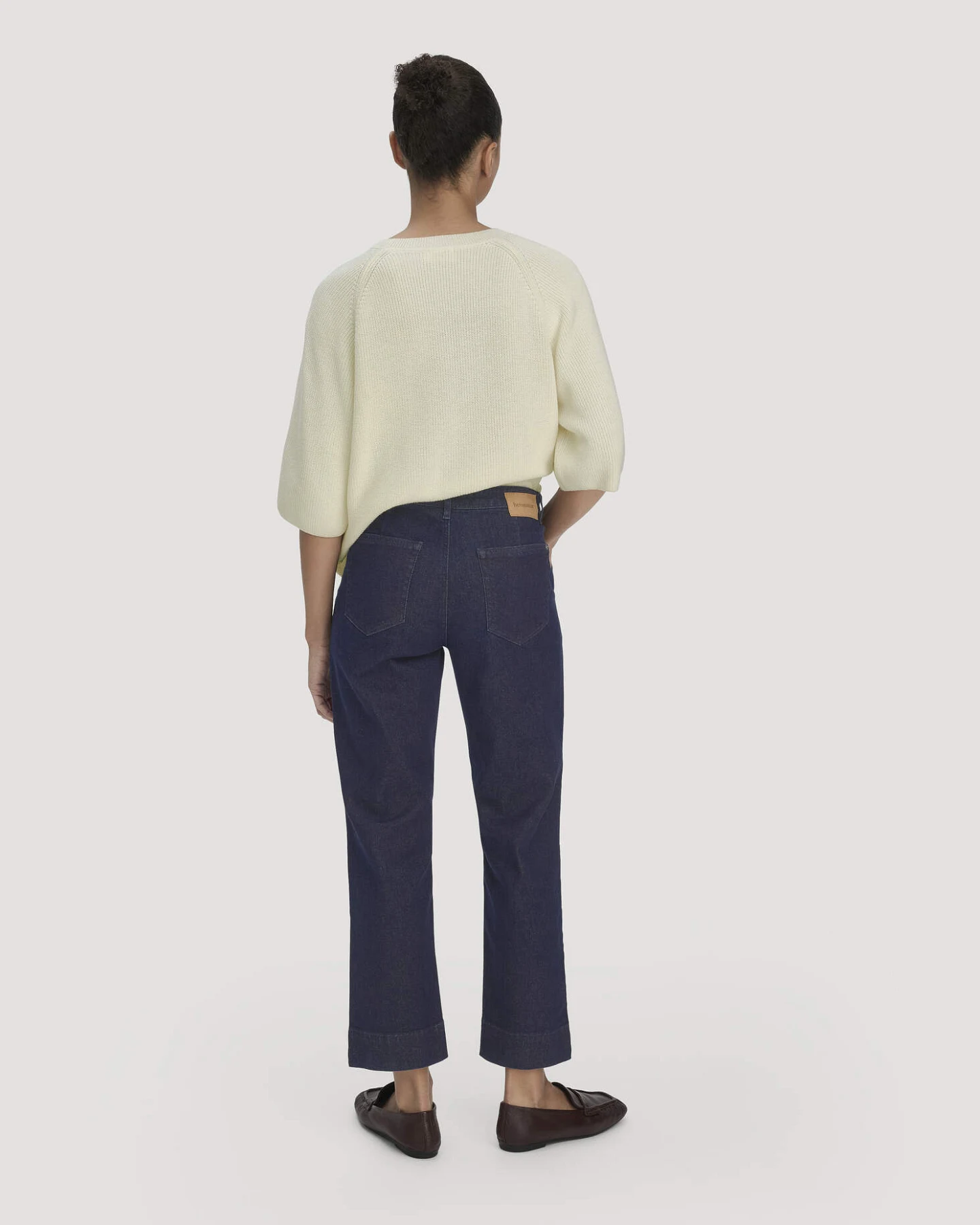 hessnatur Damen Jeans ELENY Culotte Straight Leg BETTER RECYCLED aus Bio-Denim - blau - Größe 25/29 – Ansicht 2