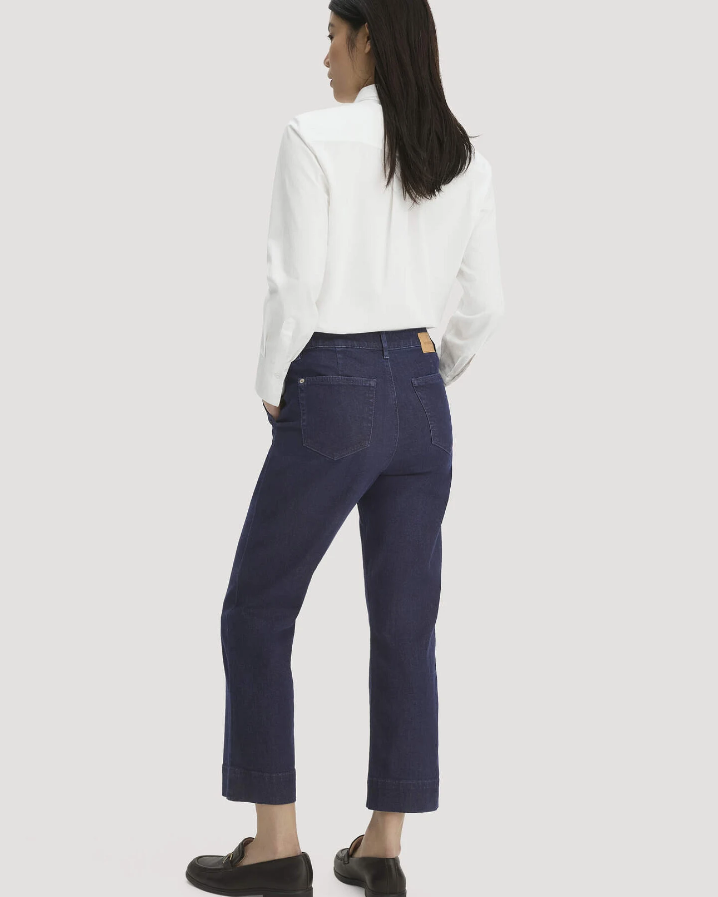 hessnatur Damen Jeans ELENY Culotte Straight Leg aus Bio-Denim mit Recyclinganteil - blau - Größe 25/29 – Ansicht 2