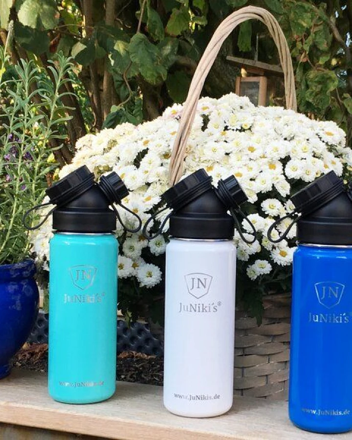 JN JuNiki's Exklusive JuNiki´s Trinkflasche aus Edelstahl Vakuum-isoliert 550ml