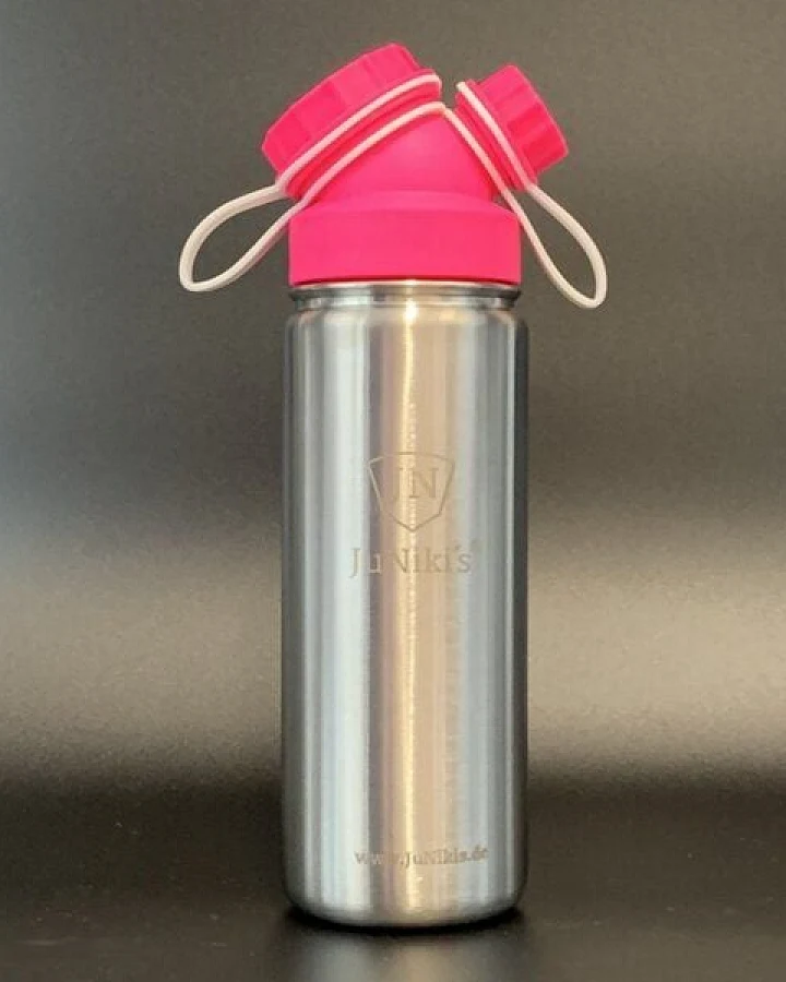 JN JuNiki's JuNiki´s® eco line isolierte Edelstahl Trinkflaschen 550ml Pink/Weiss