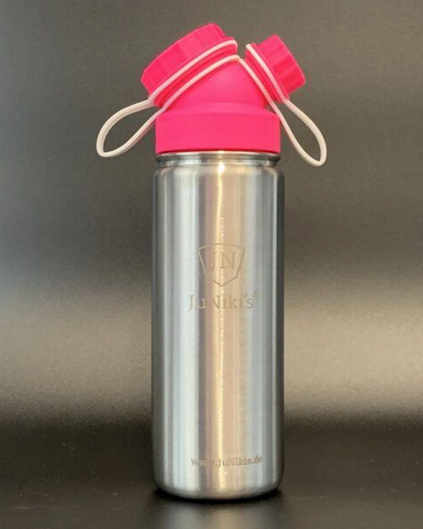 JN JuNiki's Set JuNiki´s® eco line isolierte Edelstahl Trinkflaschen 550ml + 1 L Pink/Weiss – Ansicht 3