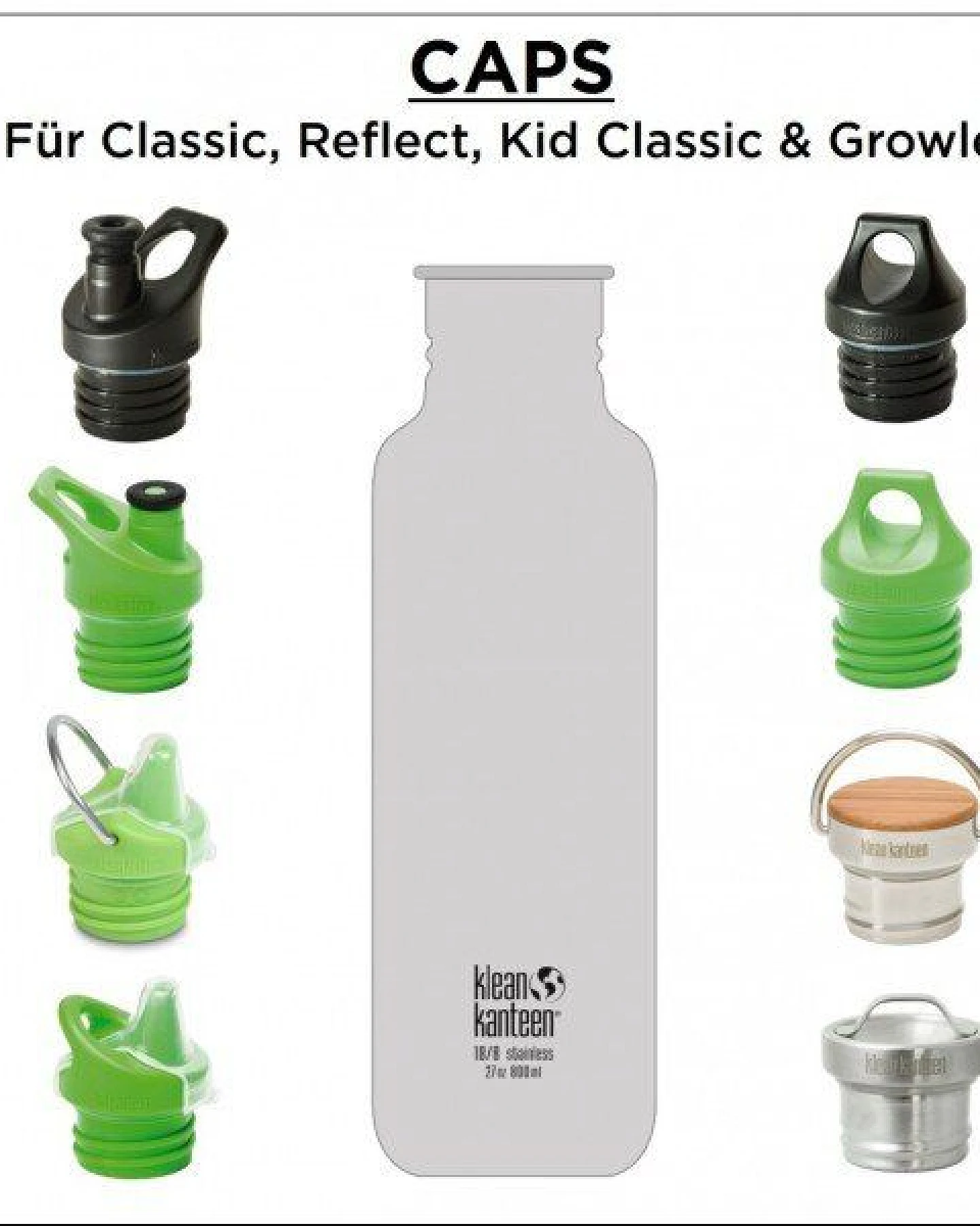 Klean Kanteen Classic 750ml mit Durchgusskappe – Ansicht 4