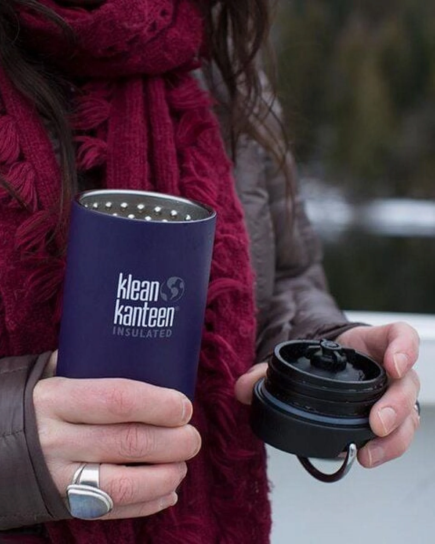 Klean Kanteen TK WIDE 592ml Coffee2Go Becher, isoliert und auslaufsicher – Ansicht 3