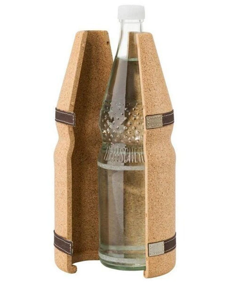 Kork-Deko Flaschenummantelung aus Kork für Sprudelflaschen, Normbrunnenflaschen aus Glas