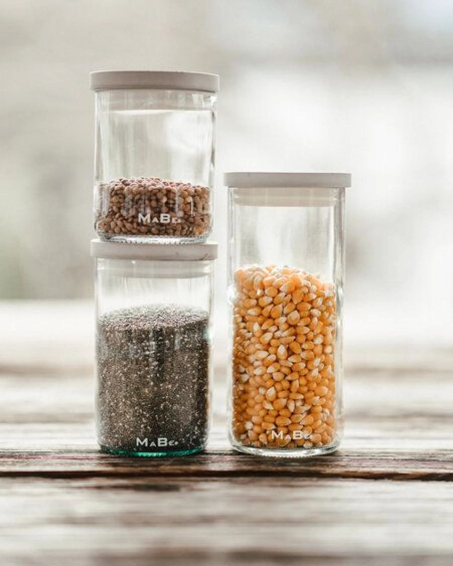 MaBe Vorratsglas 350ml - perfekt für Geschenke aus der Küche oder stylisches Gewürz – Ansicht 3