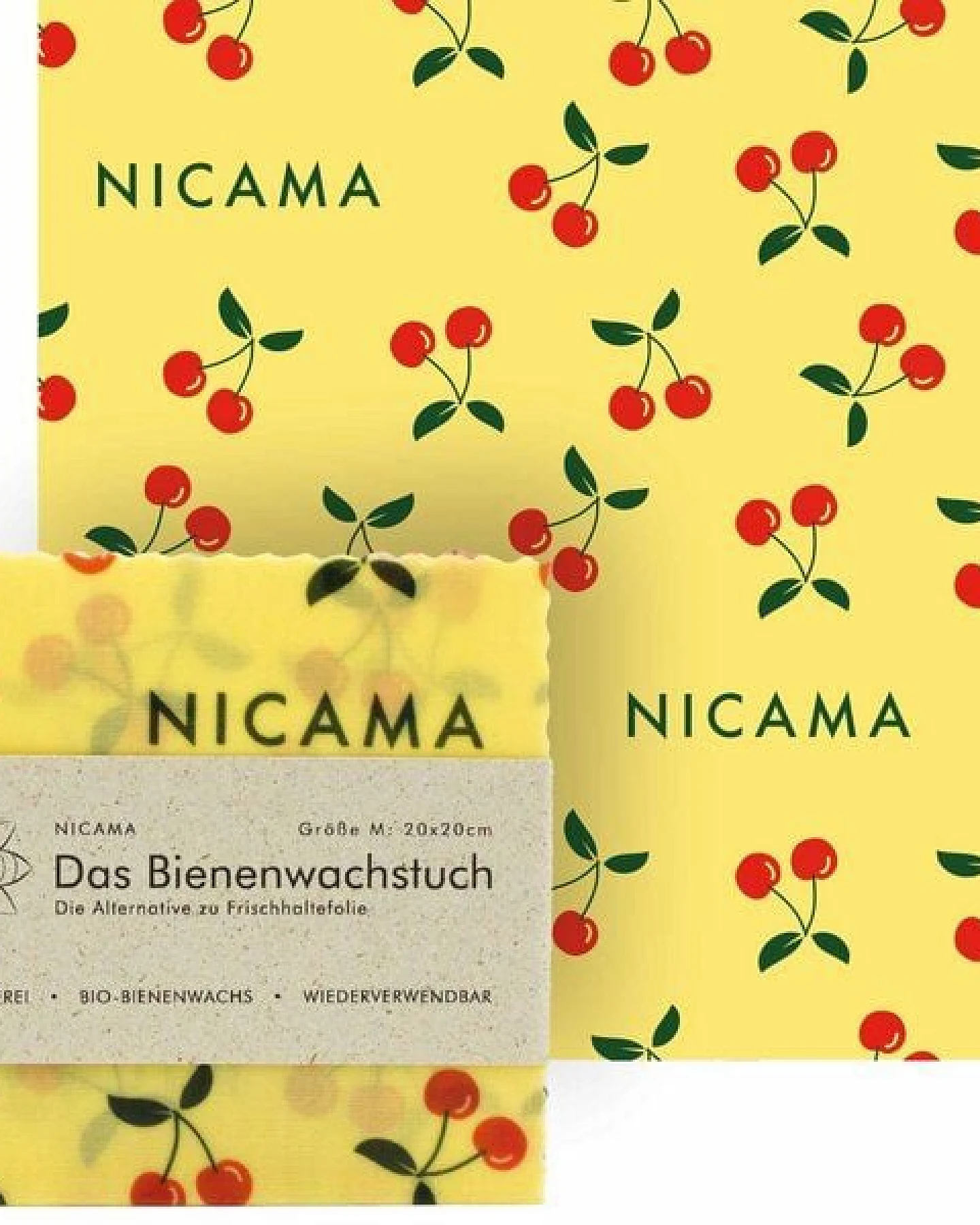 NICAMA Bienenwachstuch "Knackige Kirsche" – Ansicht 2