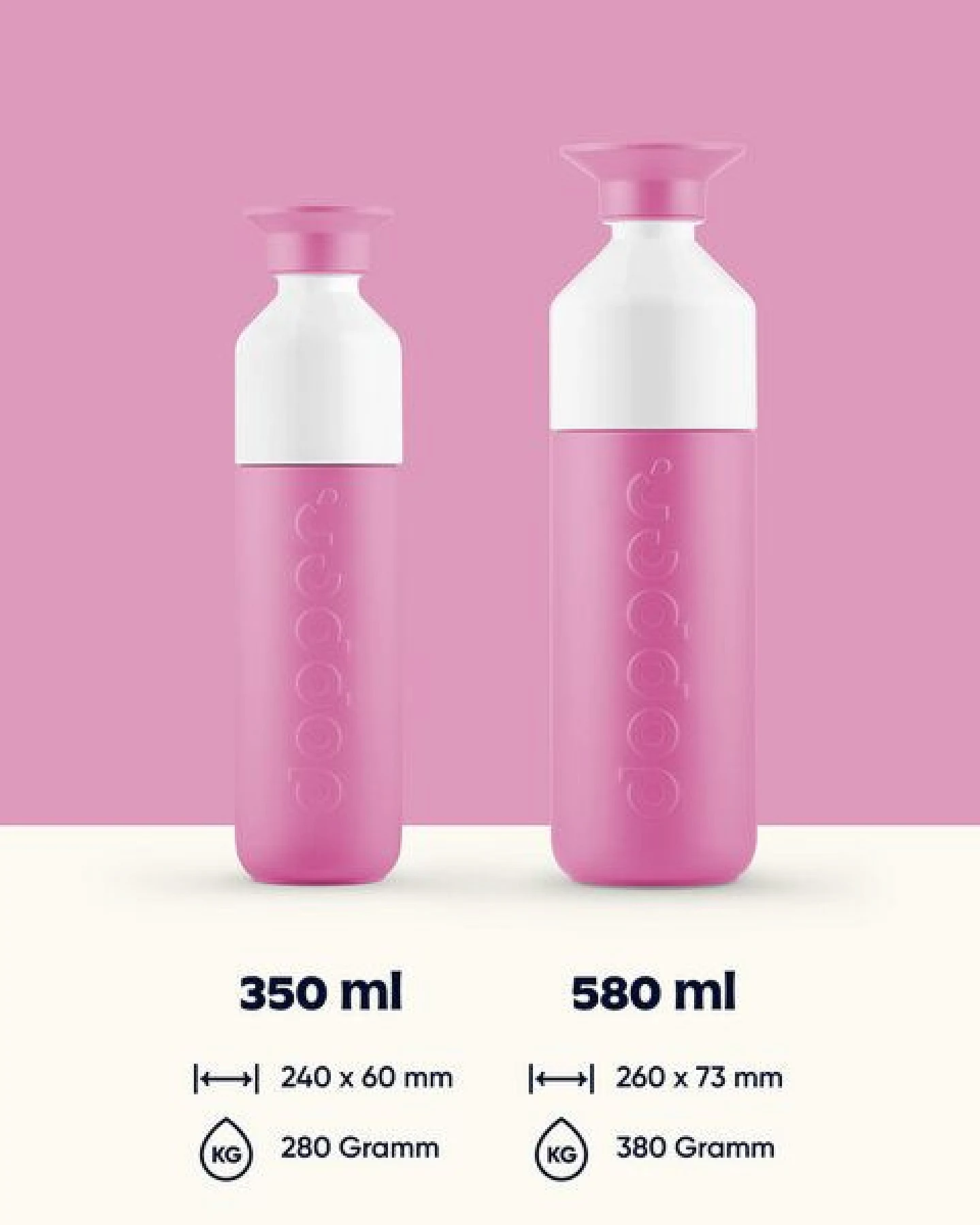Thermosflasche Dopper Insulated 350ml, 580 ml - Doppelwandig, auslaufsicher, hält 24h kalt / 9h heiß – Ansicht 2