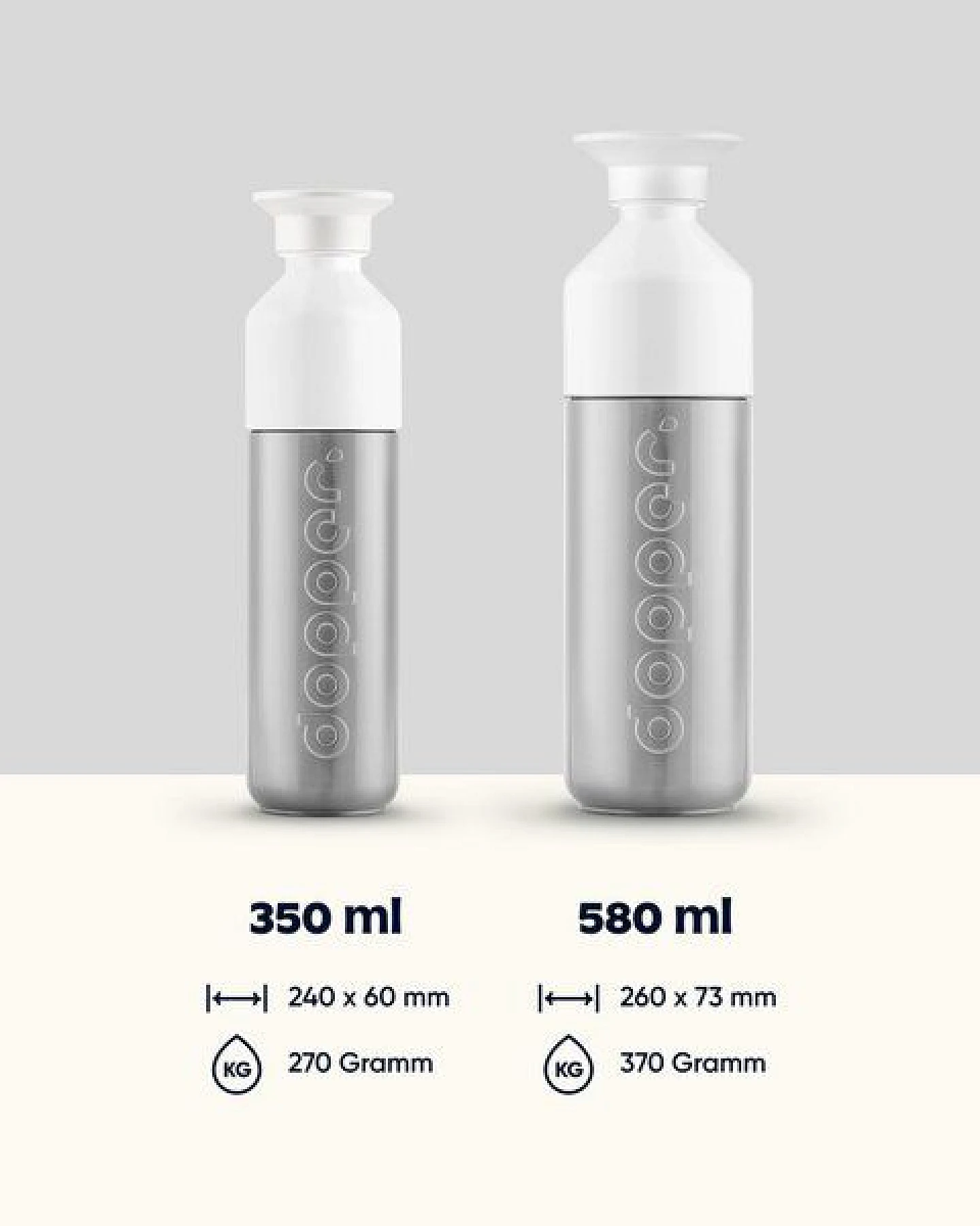 Thermosflasche Dopper Insulated 350ml, 580 ml - Doppelwandig, auslaufsicher, hält 24h kalt / 9h heiß – Ansicht 2