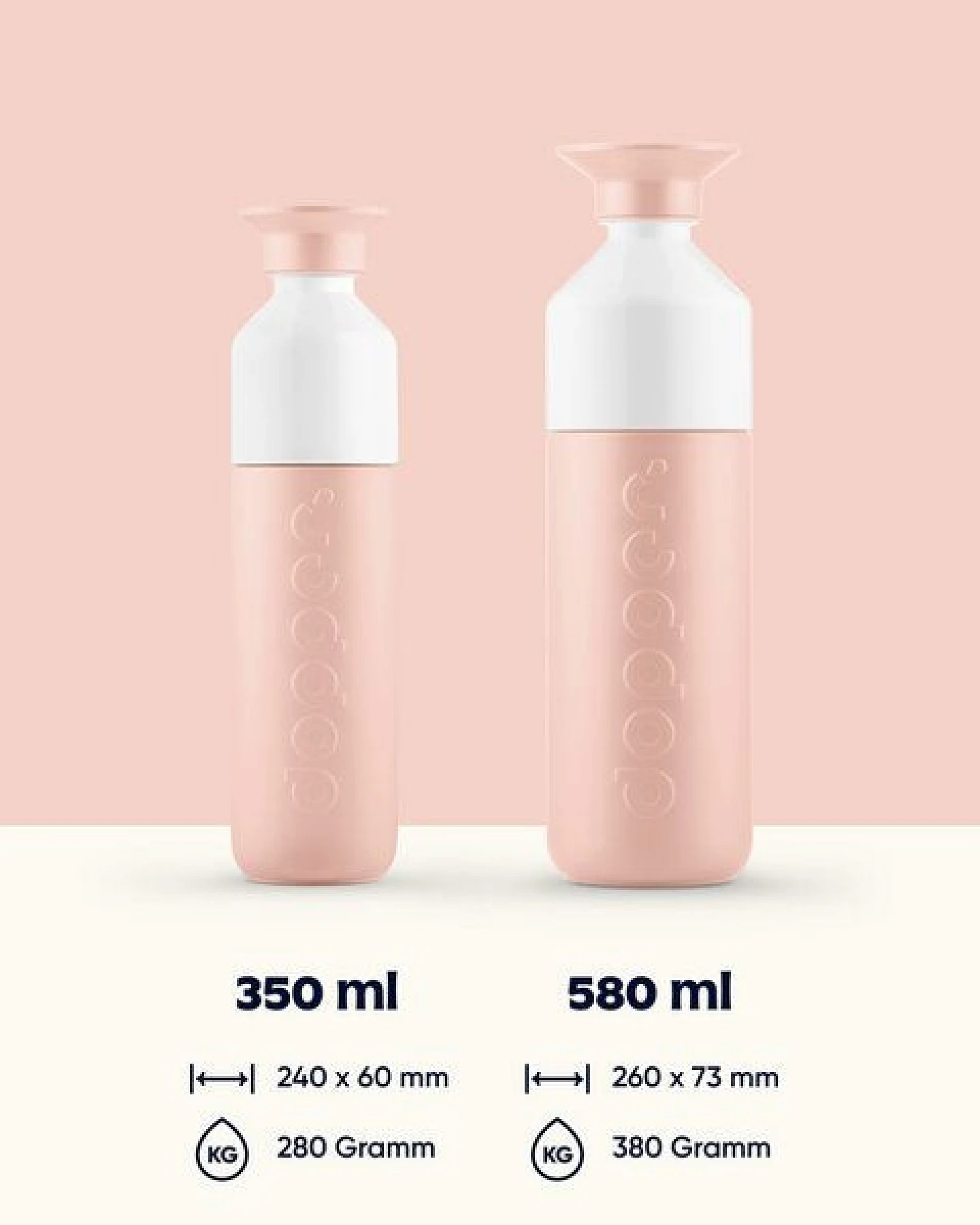 Thermosflasche Dopper Insulated 350ml, 580 ml - Doppelwandig, auslaufsicher, hält 24h kalt / 9h heiß – Ansicht 2