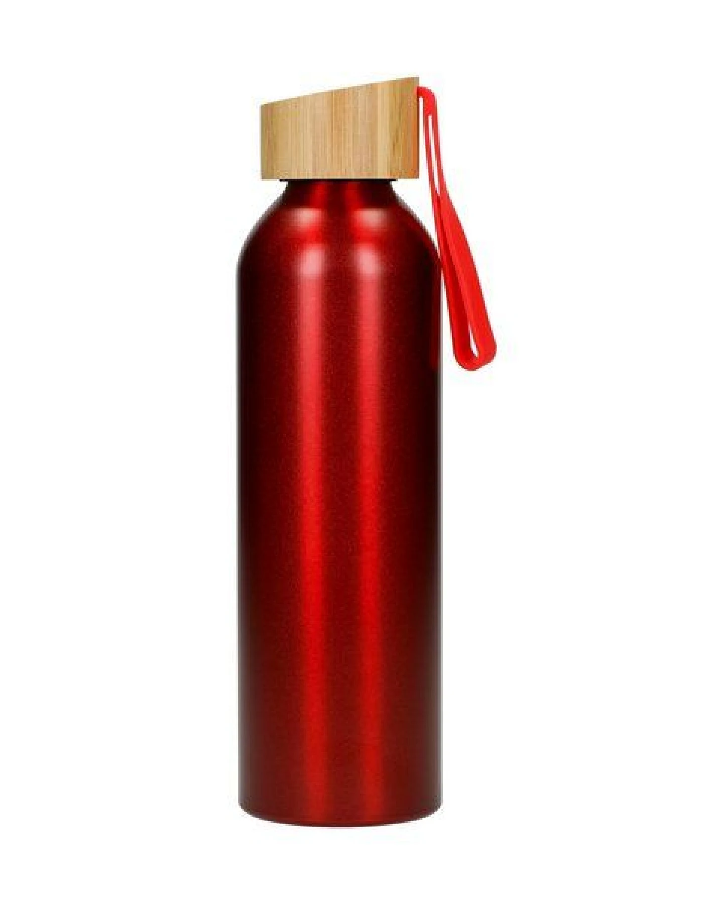 elasto Aluminiumflasche "Bamboo" 0,6 l leicht - Flasche mit Bambusdeckel – Ansicht 4