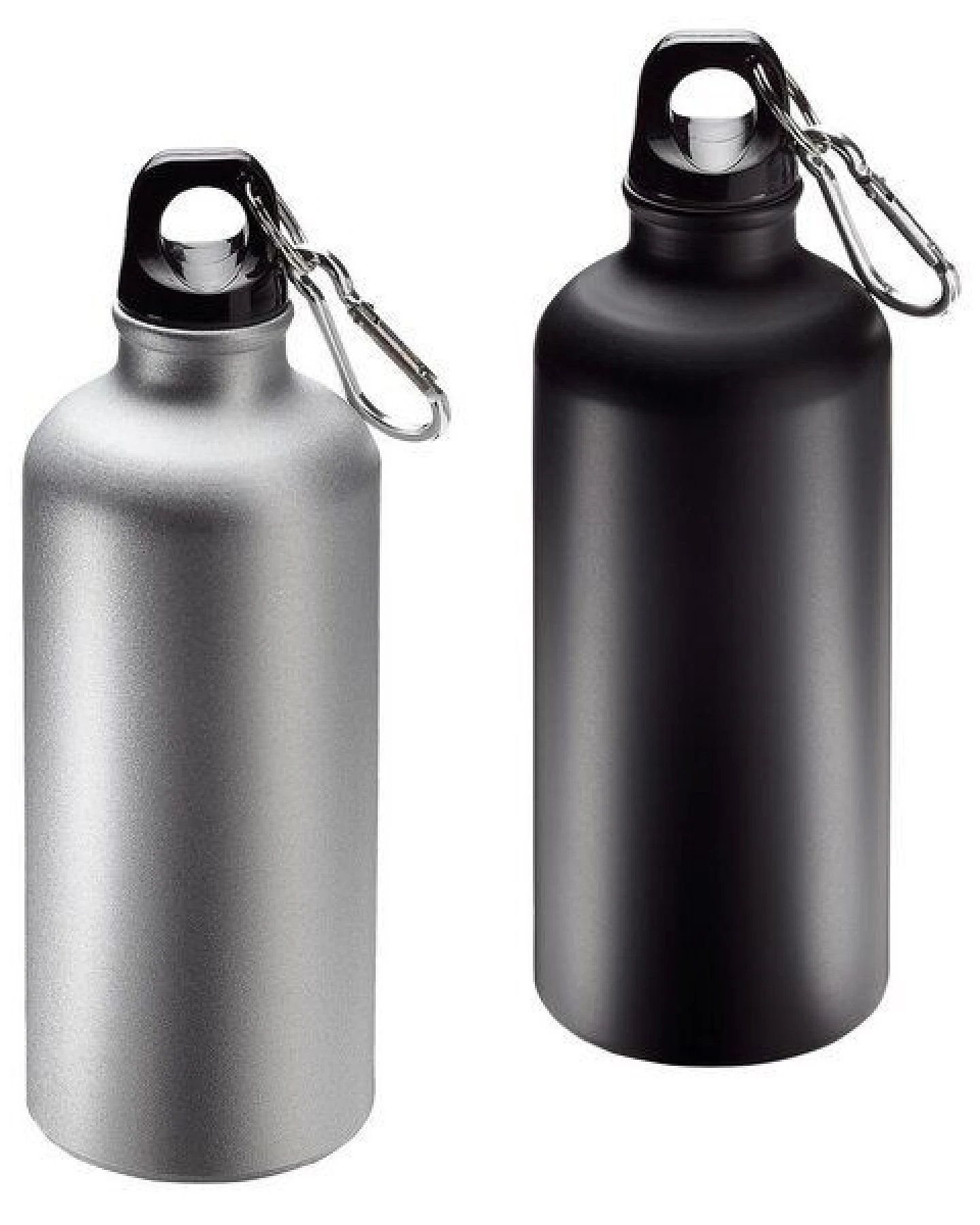 elasto Aluminiumflasche "Sporty" 0,6 l - Outdoorflasche mit Karabiner – Ansicht 3