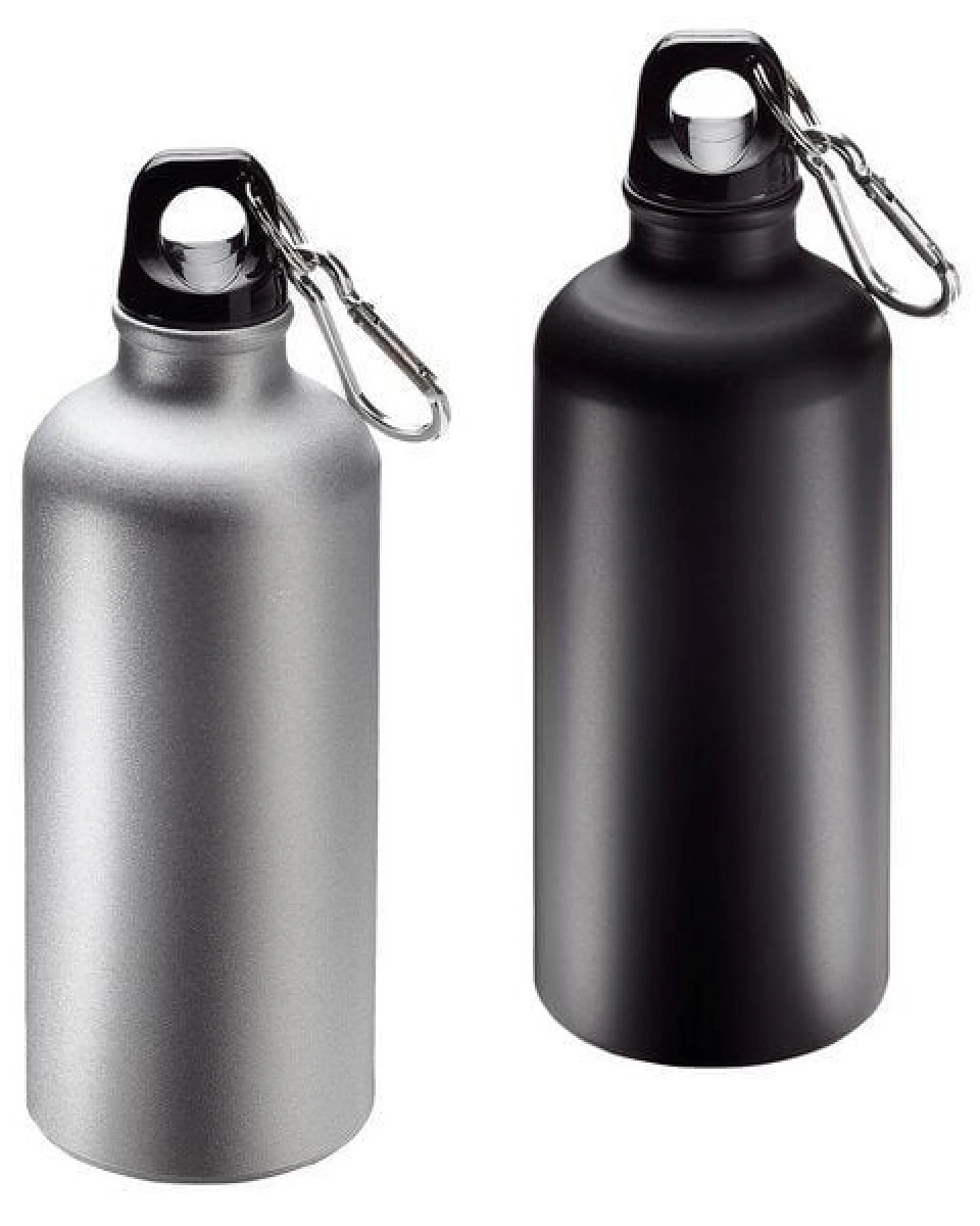 elasto Aluminiumflasche "Sporty" 0,6 l - Outdoorflasche mit Karabiner – Ansicht 3