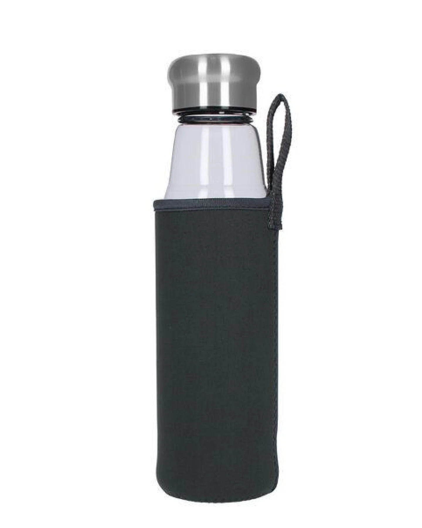elasto Glasflasche 0,55 Liter Trinkflasche Borosilikatglas mit Neoprentasche – Ansicht 3