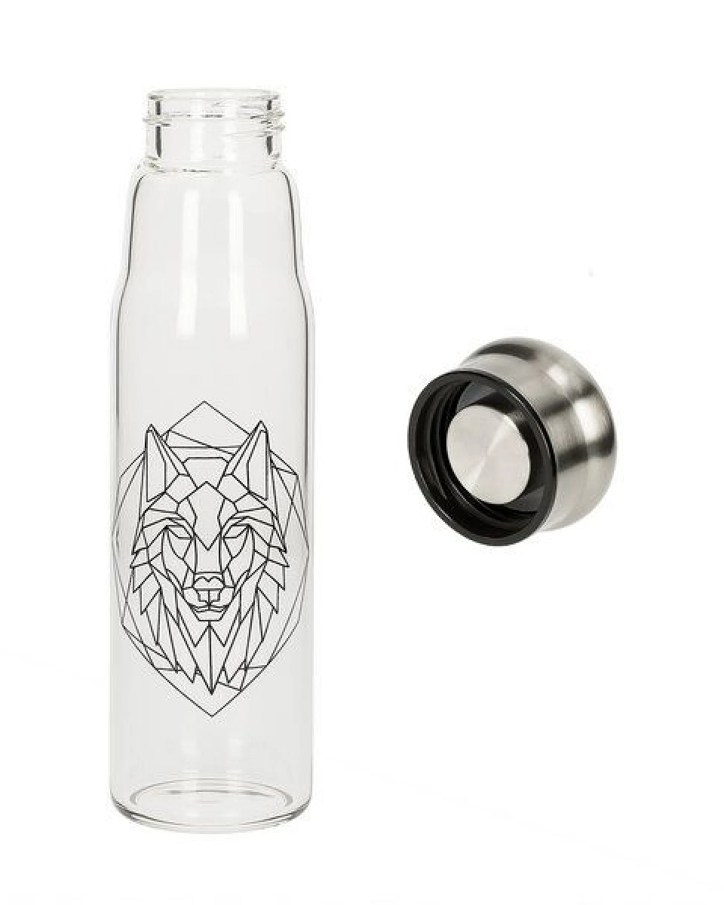 elasto Glasflasche 0,55 Liter Trinkflasche Borosilikatglas mit Neoprentasche – Ansicht 3