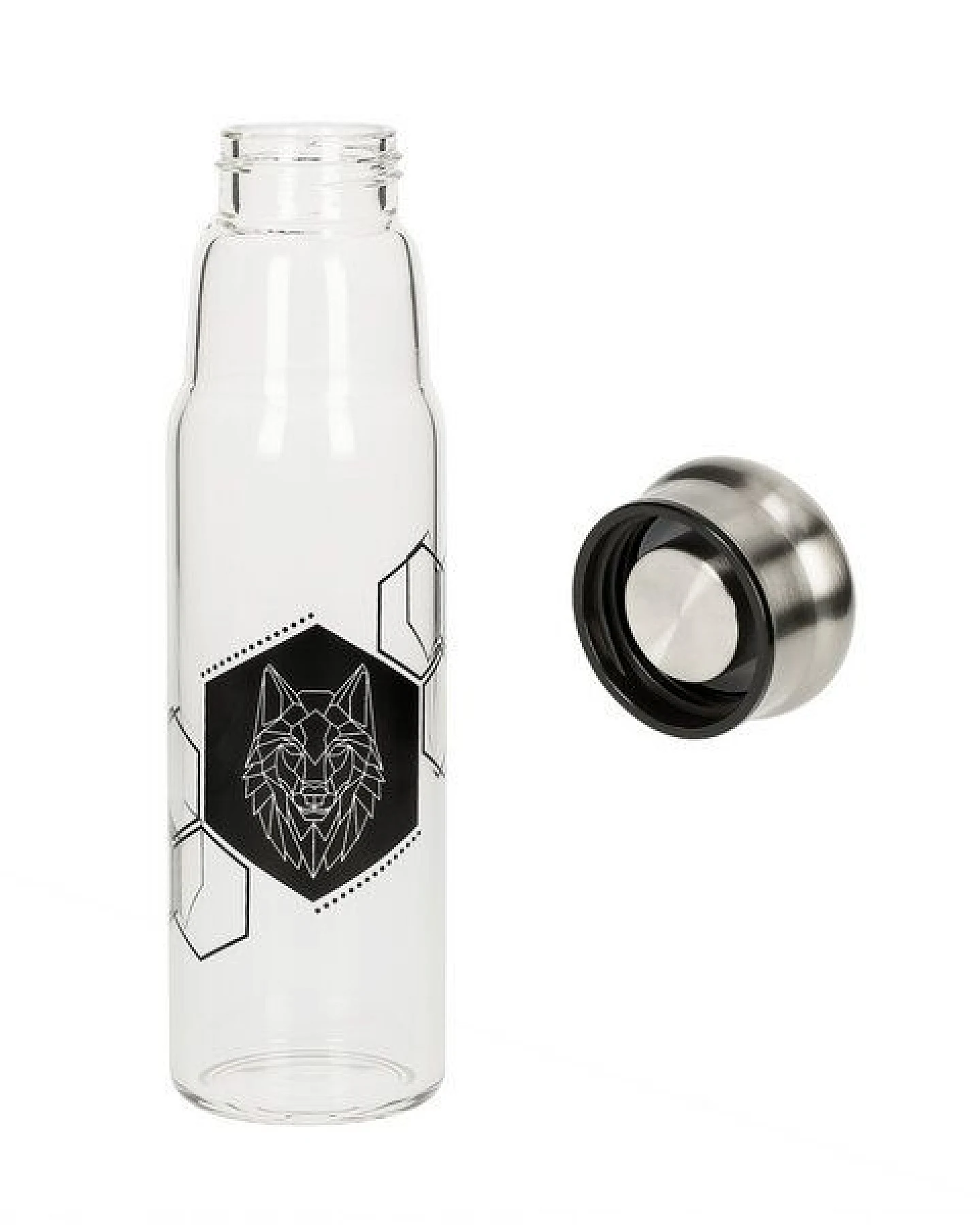 elasto Glasflasche 0,55 Liter Trinkflasche Borosilikatglas mit Neoprentasche – Ansicht 3