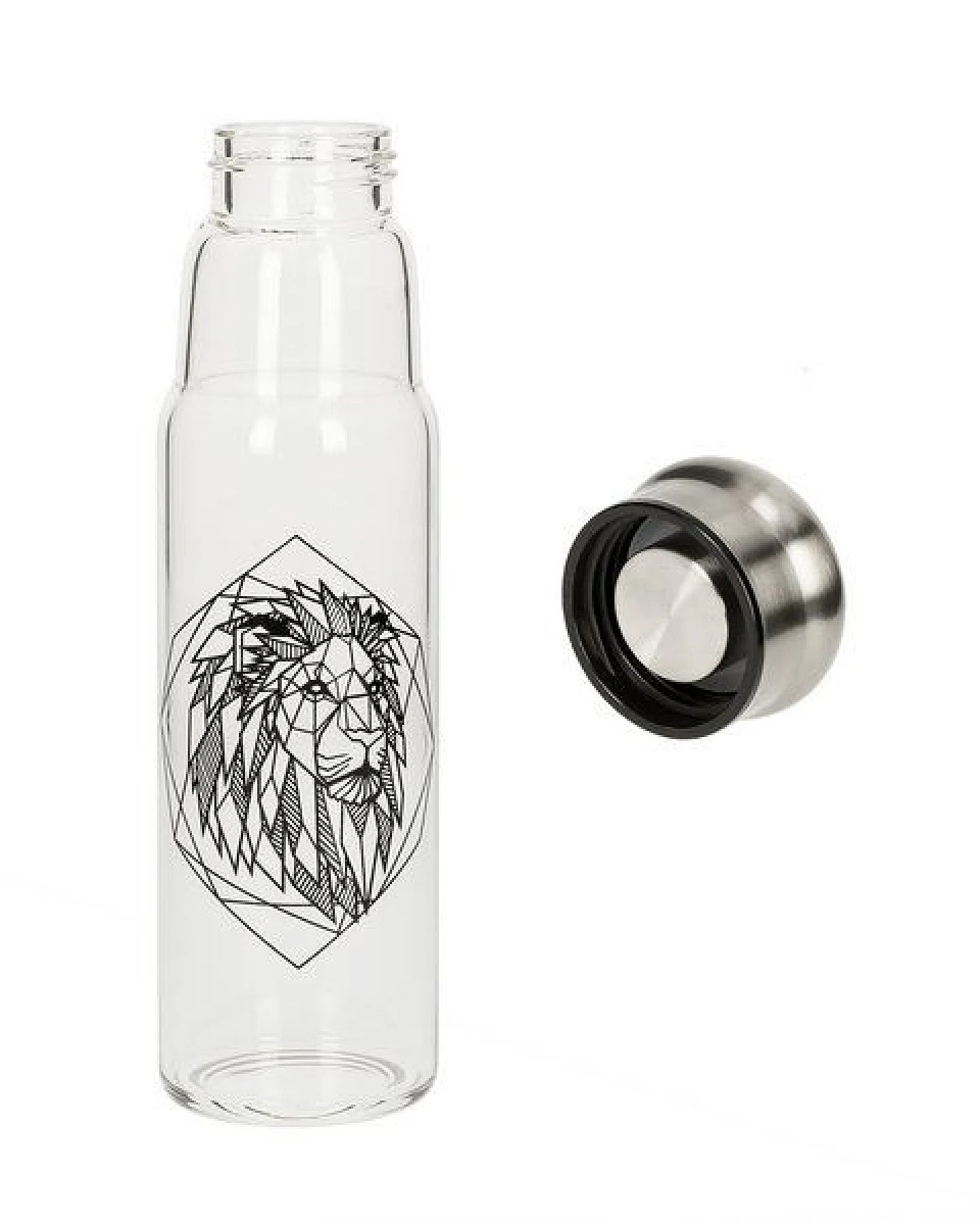 elasto Glasflasche 0,55 Liter Trinkflasche Borosilikatglas mit Neoprentasche – Ansicht 3