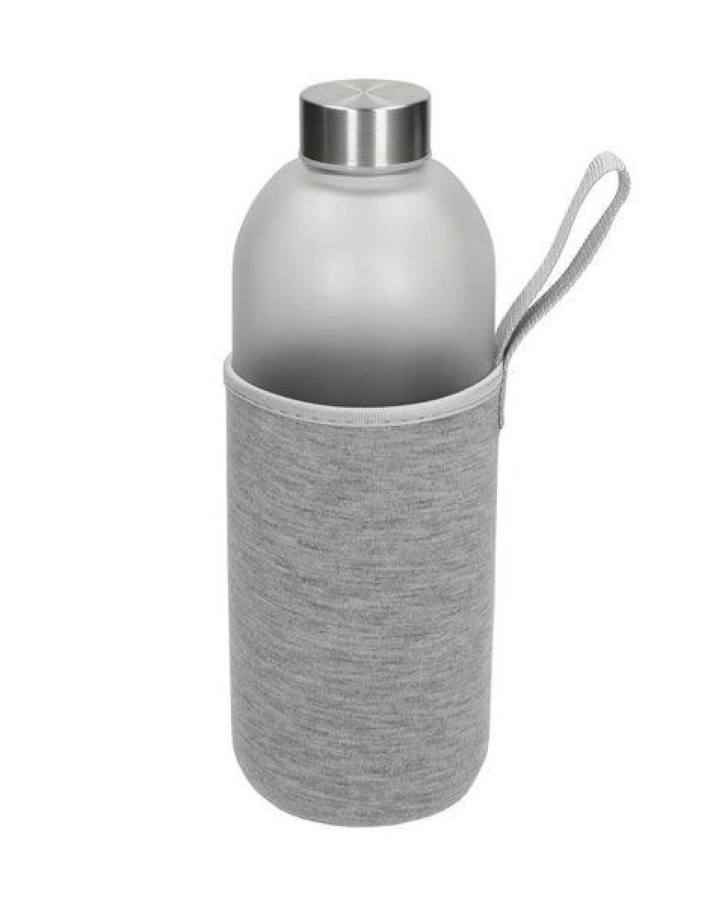 elasto Glasflasche mit Hülle "Iced" - Trinkflasche hält Getränk warm – Ansicht 2